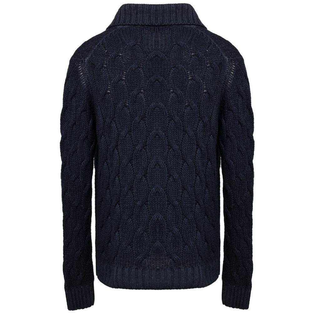 Cruciani Blue Cashmere Cardigan - Hilstor