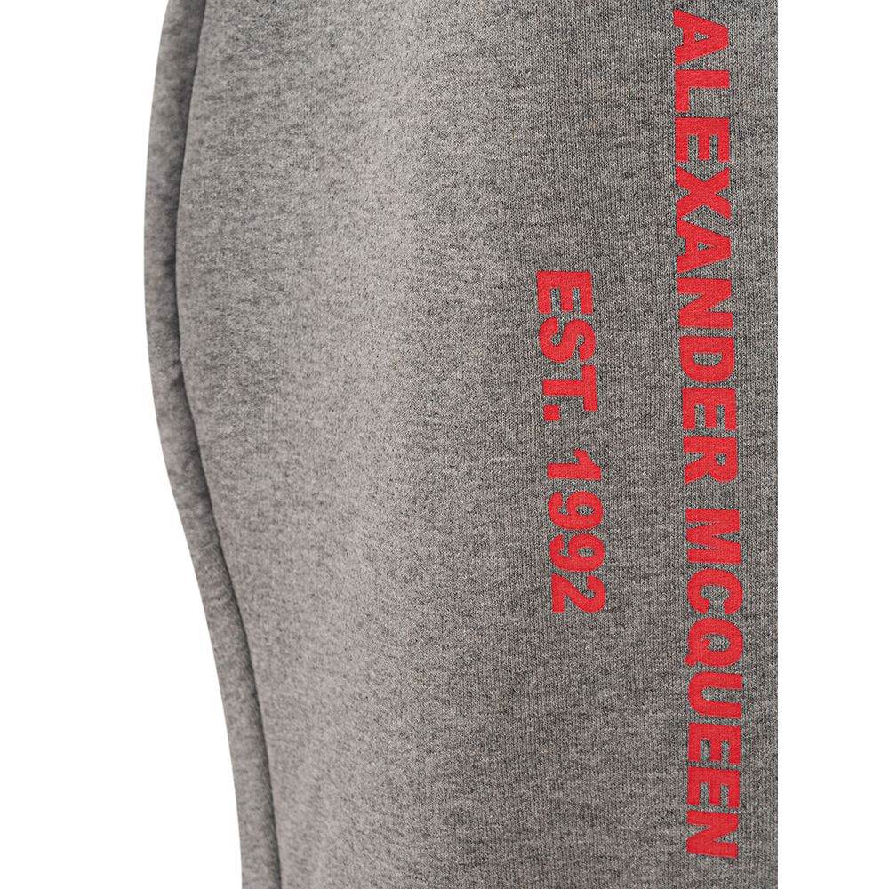 Alexander McQueen Chic Gray Cotton Blend Trousers - Hilstor