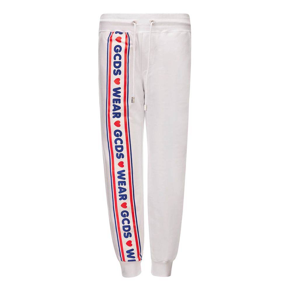 GCDS White Cotton Jeans & Pant - Hilstor