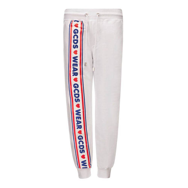 GCDS White Cotton Jeans & Pant - Hilstor