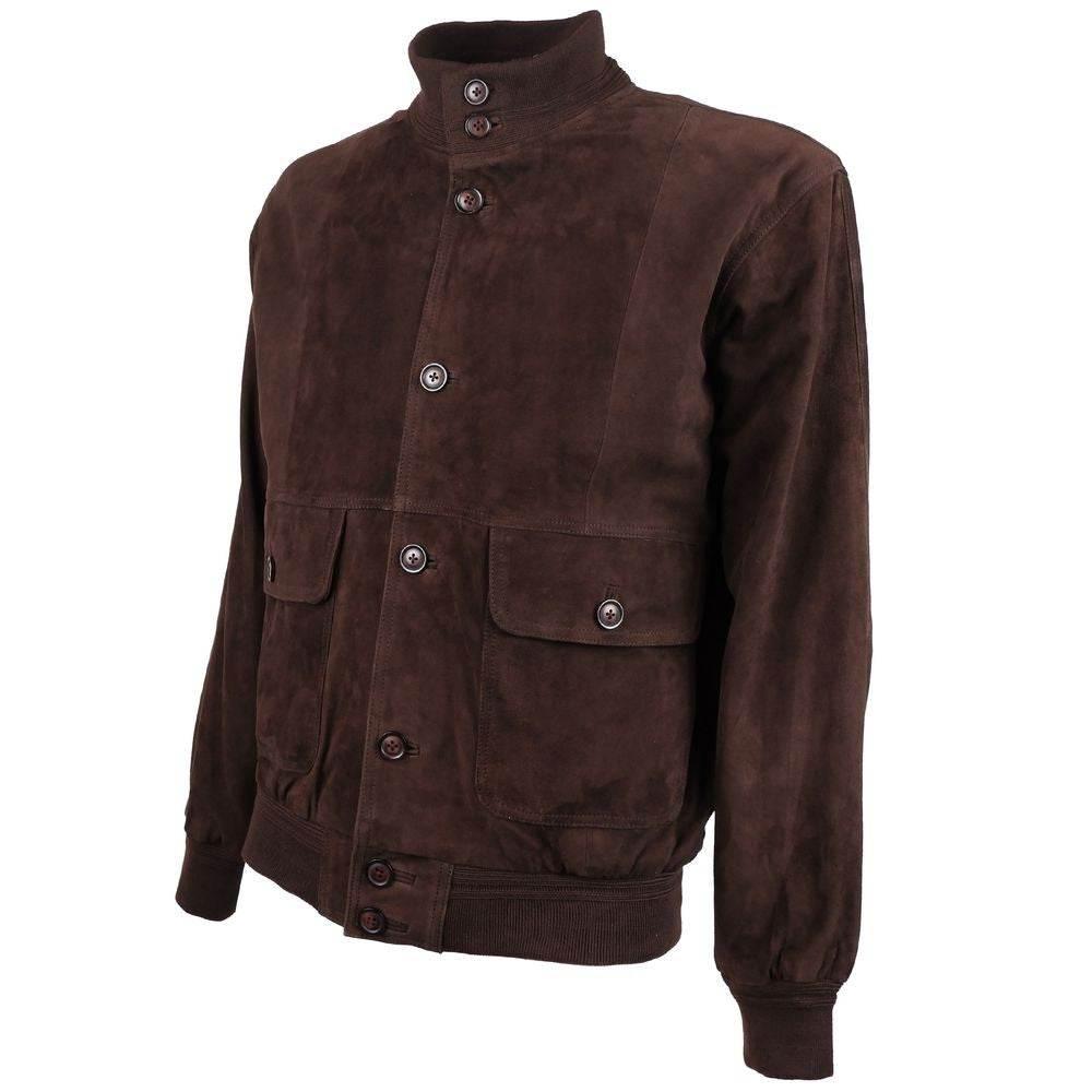 Emilio Romanelli Brown Calfskin Jacket - Hilstor