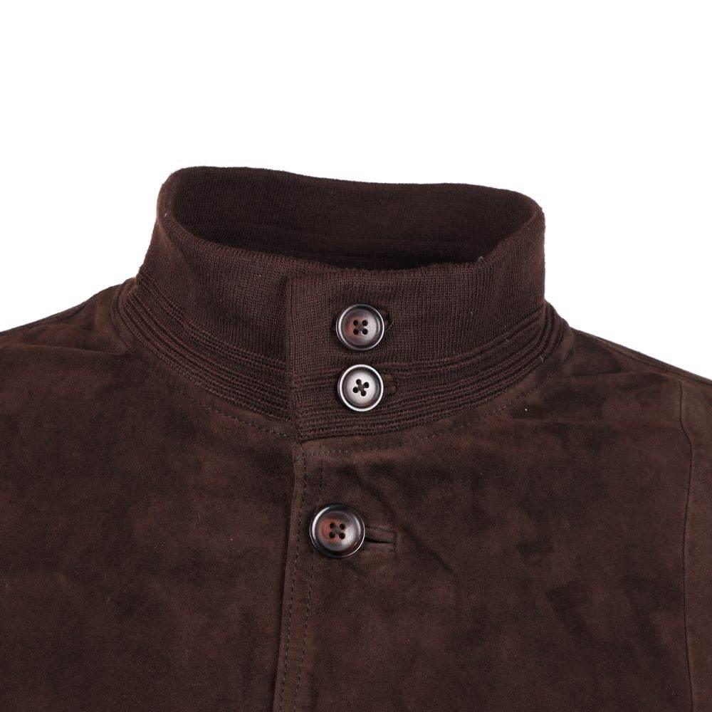 Emilio Romanelli Brown Calfskin Jacket - Hilstor