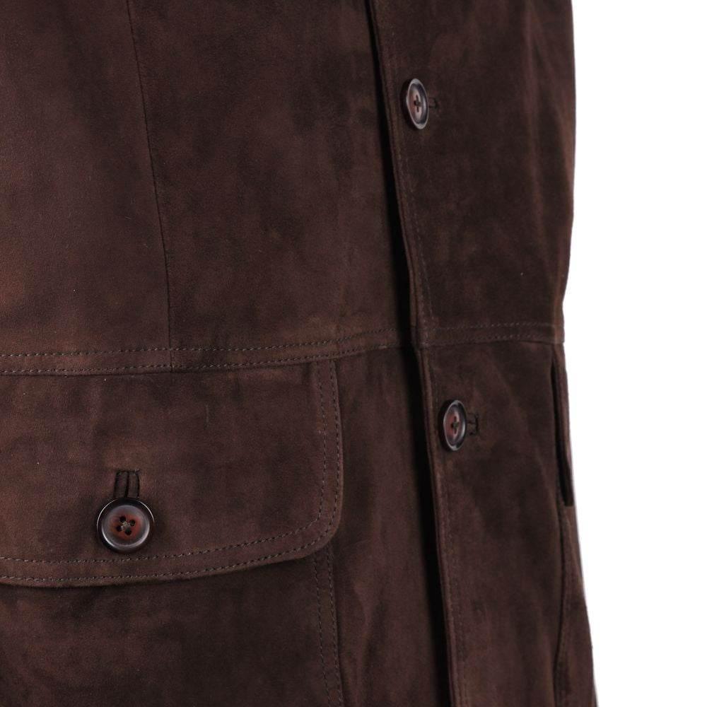 Emilio Romanelli Brown Calfskin Jacket - Hilstor
