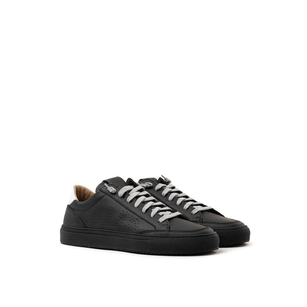 P448 Black Leather Sneaker - Hilstor