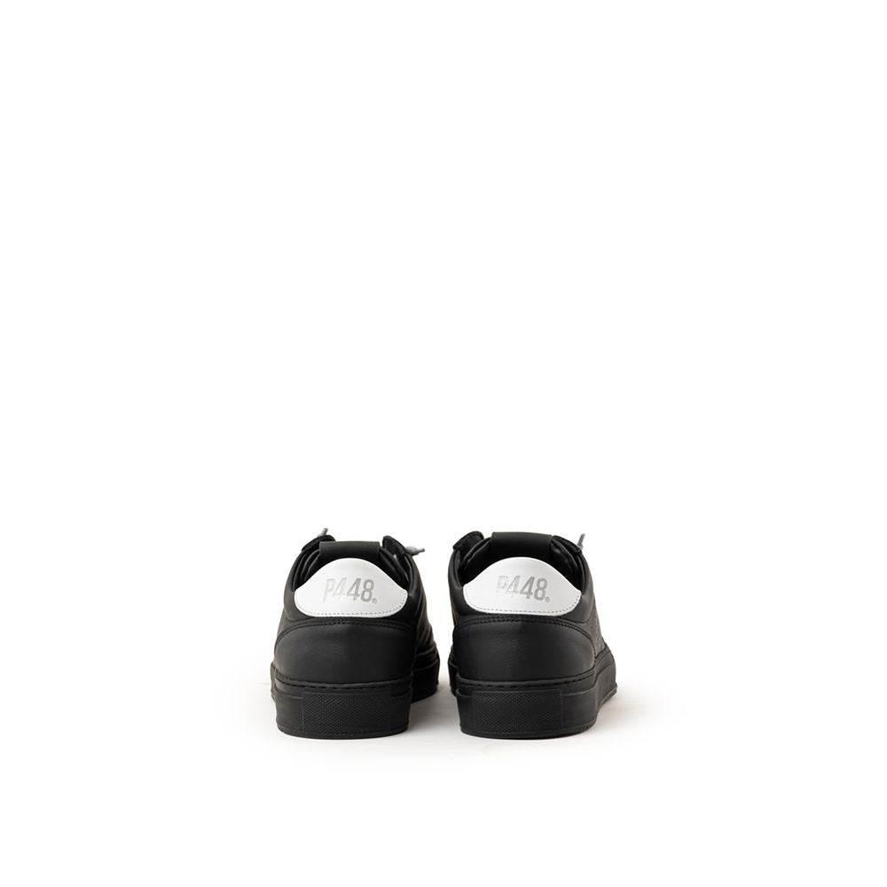 P448 Black Leather Sneaker - Hilstor