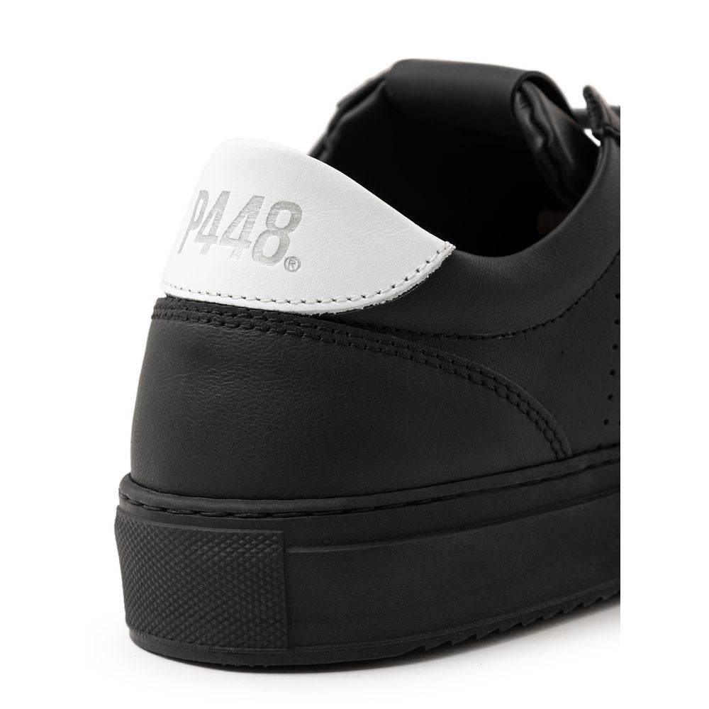 P448 Black Leather Sneaker - Hilstor