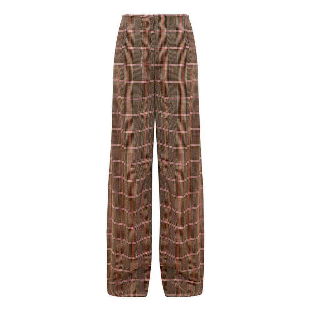 Lardini Elegant Brown Viscose Pants for Women - Hilstor