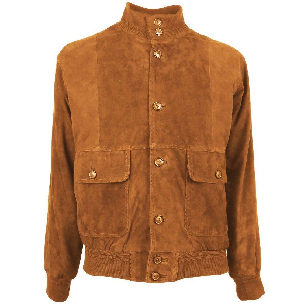 Emilio Romanelli Brown Calfskin Jacket - Hilstor