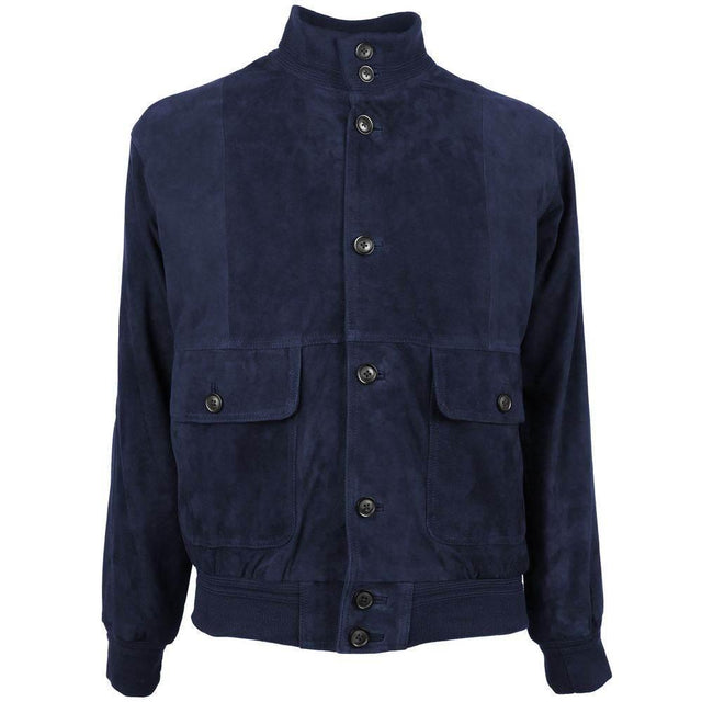 Emilio Romanelli Blue Calfskin Jacket - Hilstor