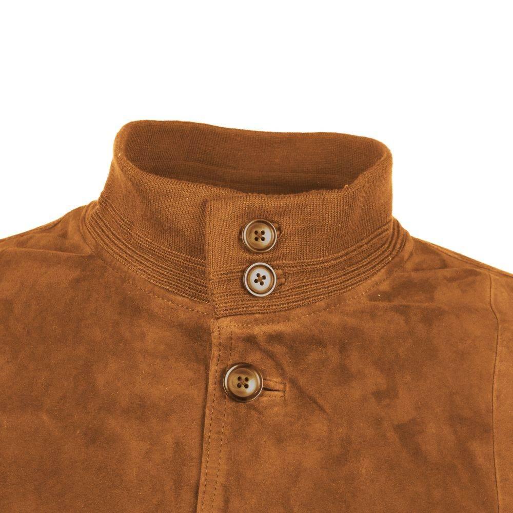 Emilio Romanelli Brown Calfskin Jacket - Hilstor