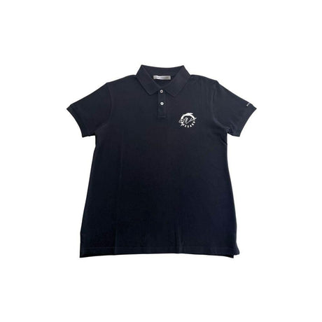 Trussardi Beachwear Black Cotton Men Polo Shirt - Hilstor