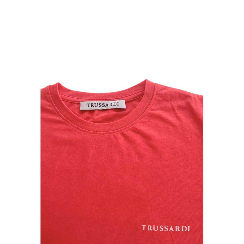 Trussardi Beachwear Red Cotton Men's T-Shirt - Hilstor
