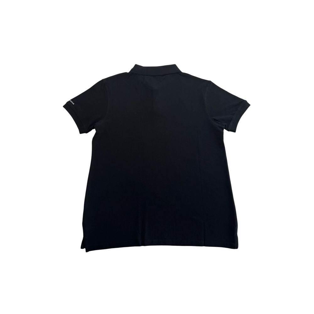Trussardi Beachwear Black Cotton Men Polo Shirt - Hilstor