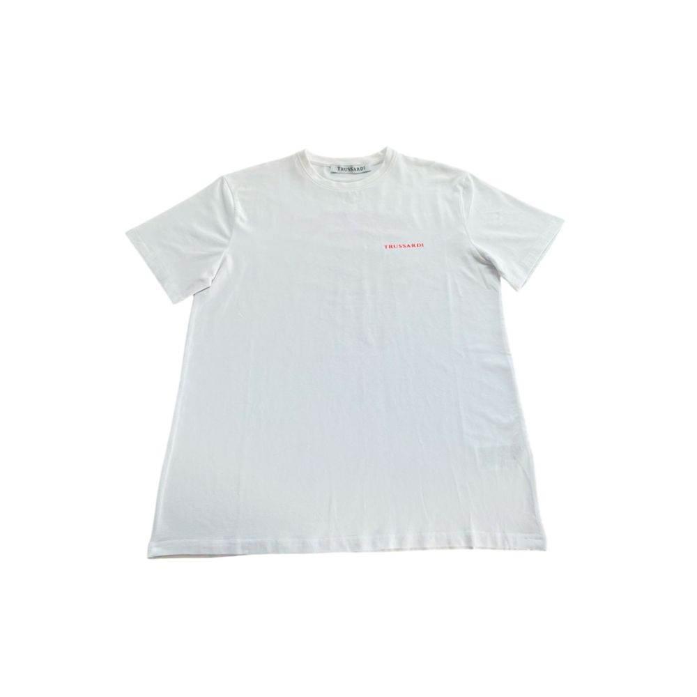 Trussardi Beachwear White Cotton Men's T-Shirt - Hilstor
