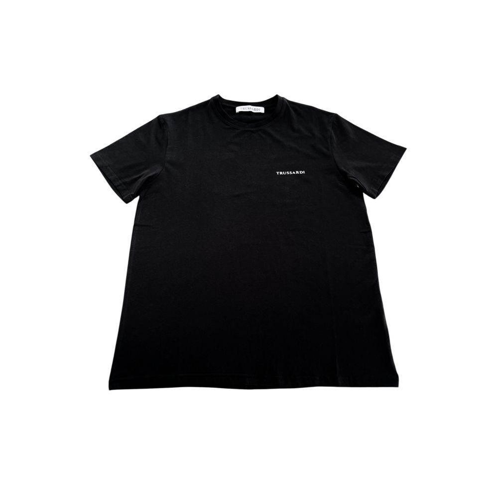 Trussardi Beachwear Black Cotton Men T-Shirt - Hilstor