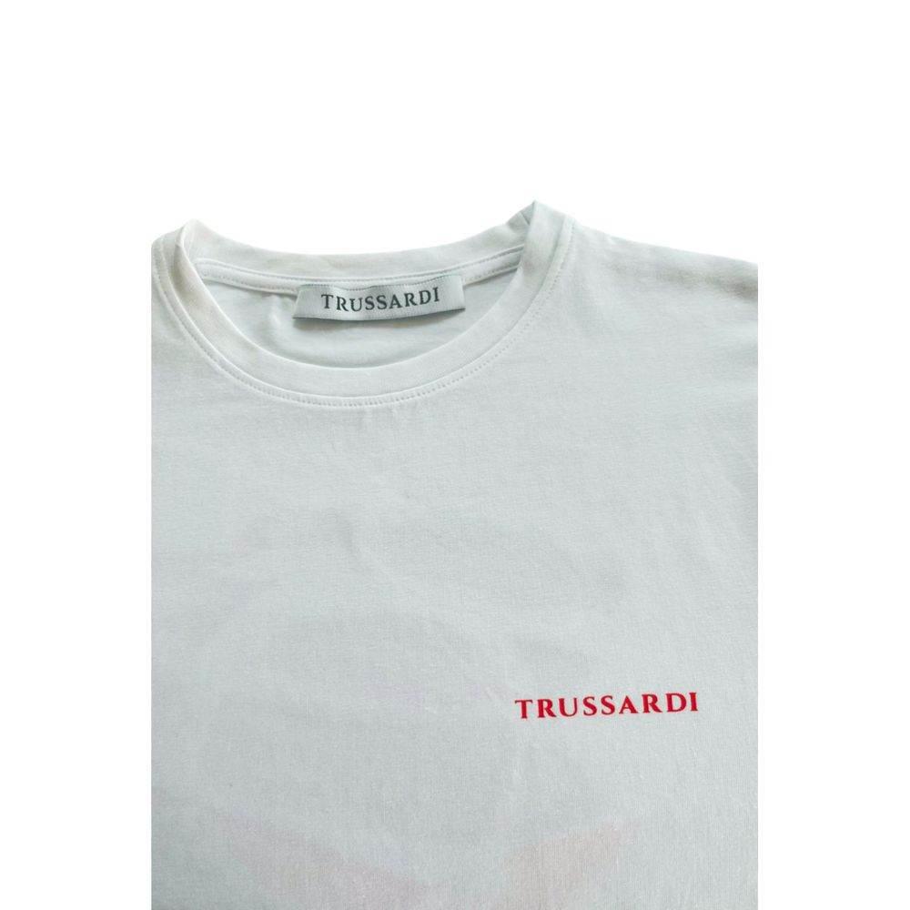 Trussardi Beachwear White Cotton Men's T-Shirt - Hilstor