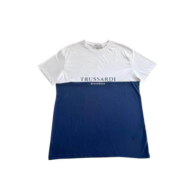 Trussardi Beachwear Blue Polyester Men T-Shirt - Hilstor
