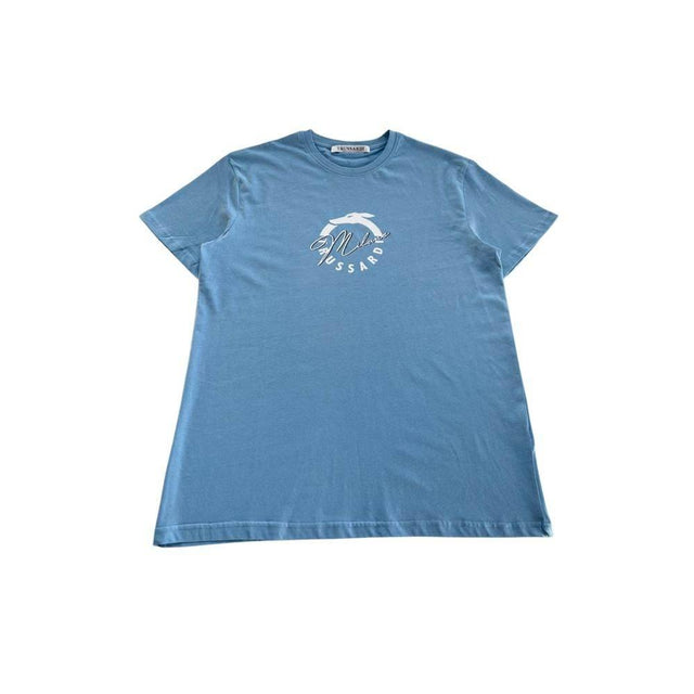 Trussardi Beachwear Light Blue Cotton Men T-Shirt - Hilstor