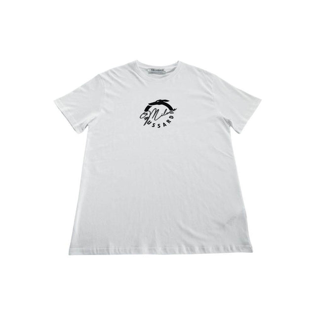 Trussardi Beachwear White Cotton T-Shirt - Hilstor
