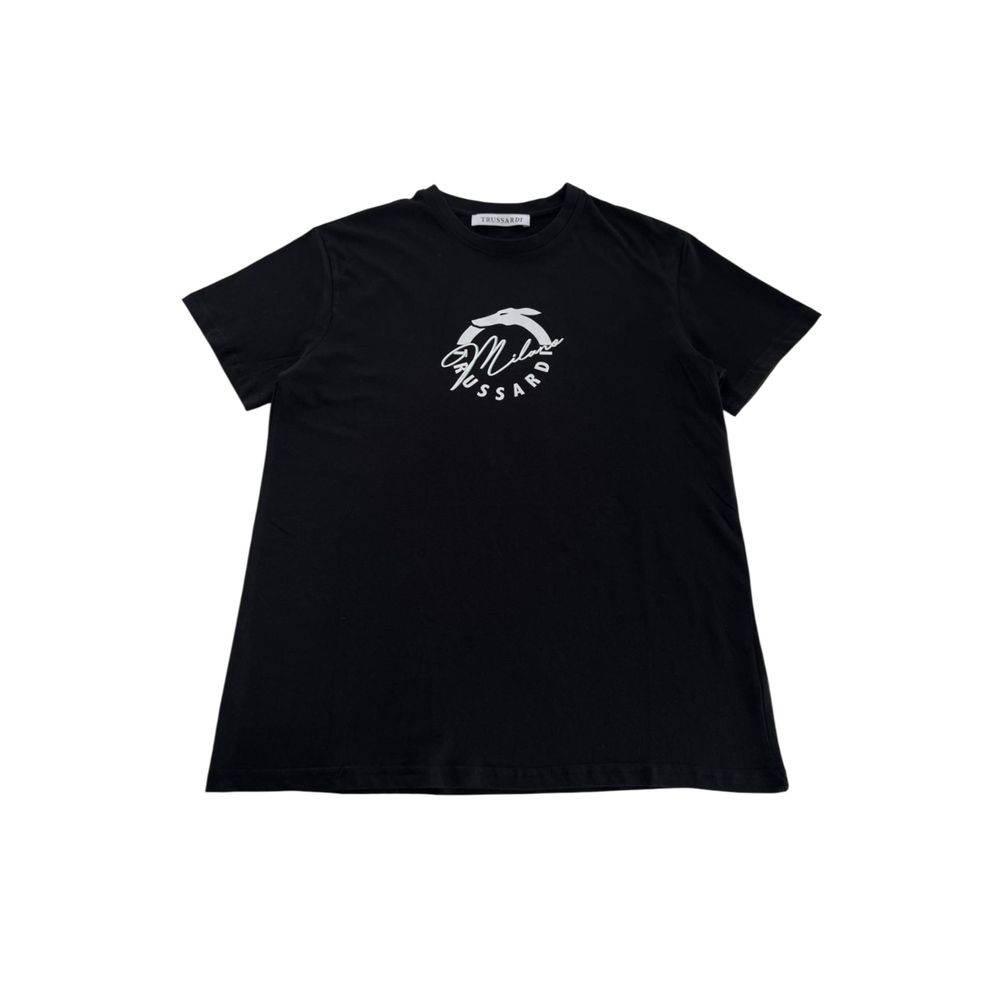 Trussardi Beachwear Black Cotton Men T-Shirt - Hilstor