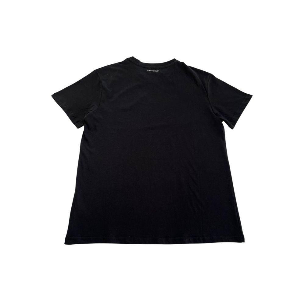 Trussardi Beachwear Black Cotton Men T-Shirt - Hilstor