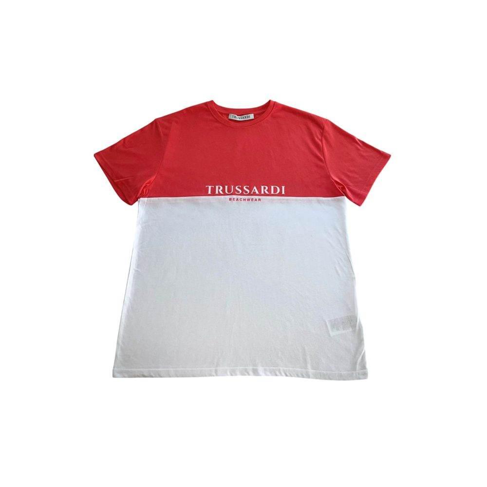 Trussardi Beachwear White Cotton Men T-Shirt - Hilstor