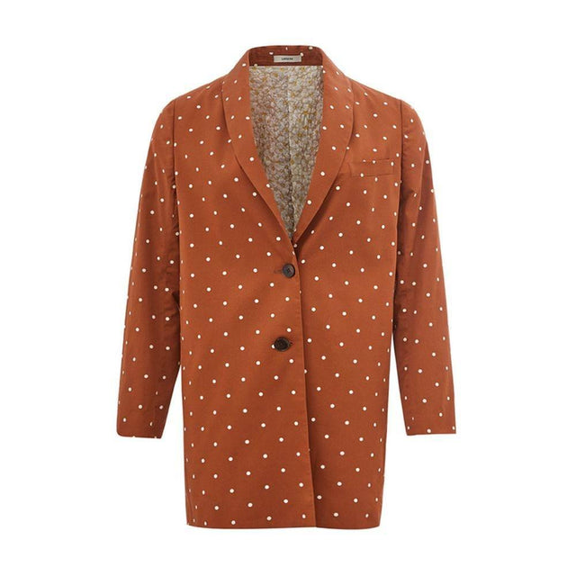 Lardini Chic Cotton Brown Jacket for the Modern Woman - Hilstor