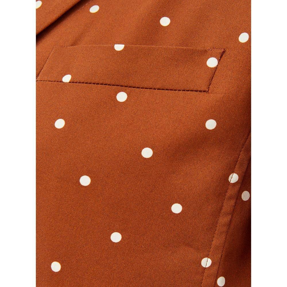 Lardini Chic Cotton Brown Jacket for the Modern Woman - Hilstor