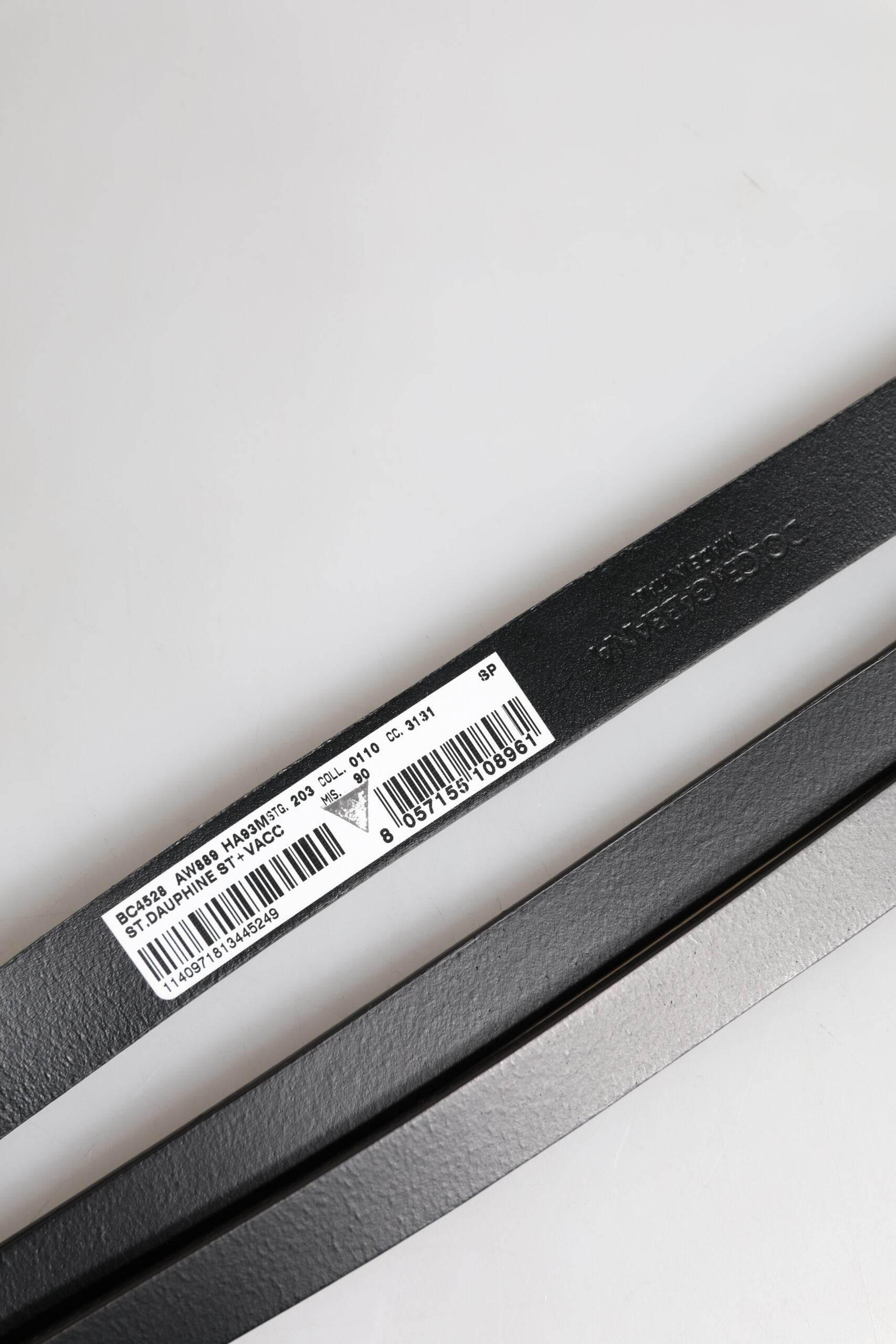 Dolce & Gabbana Black Leopard Classic Gold Metal Buckle Belt - Hilstor