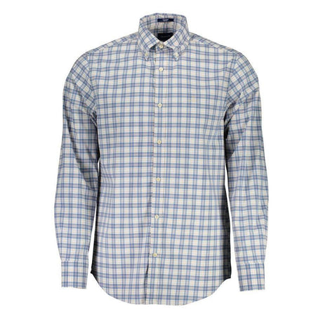 Gant Blue Cotton Men Shirt - Hilstor