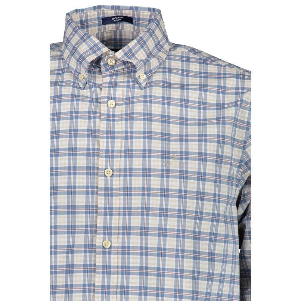 Gant Blue Cotton Men Shirt - Hilstor