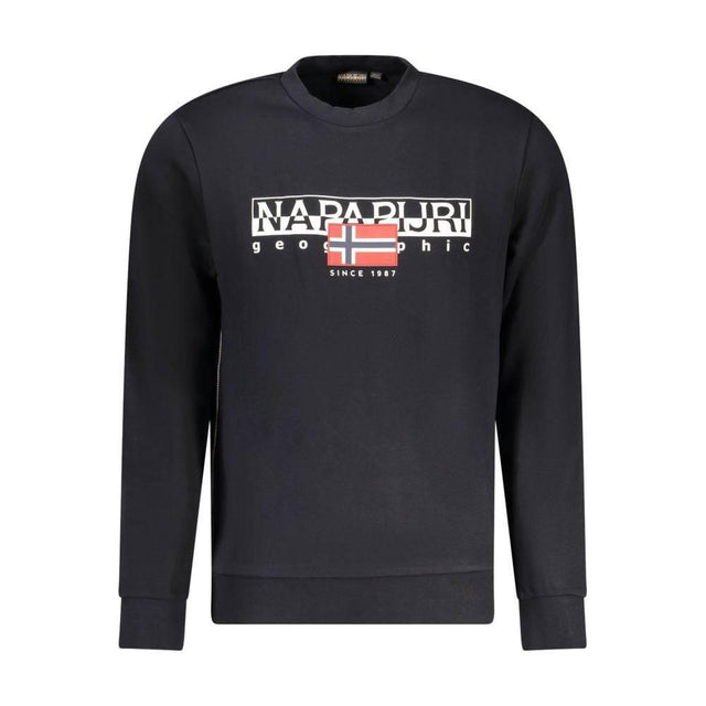Napapijri Black Cotton Men Sweater - Hilstor