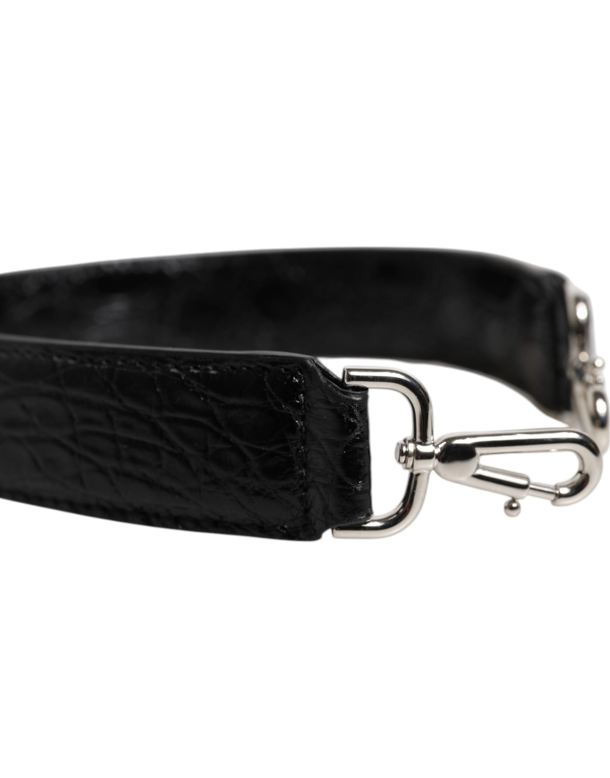 Dolce &amp; Gabbana sort Alligator lædertaske skulderrem