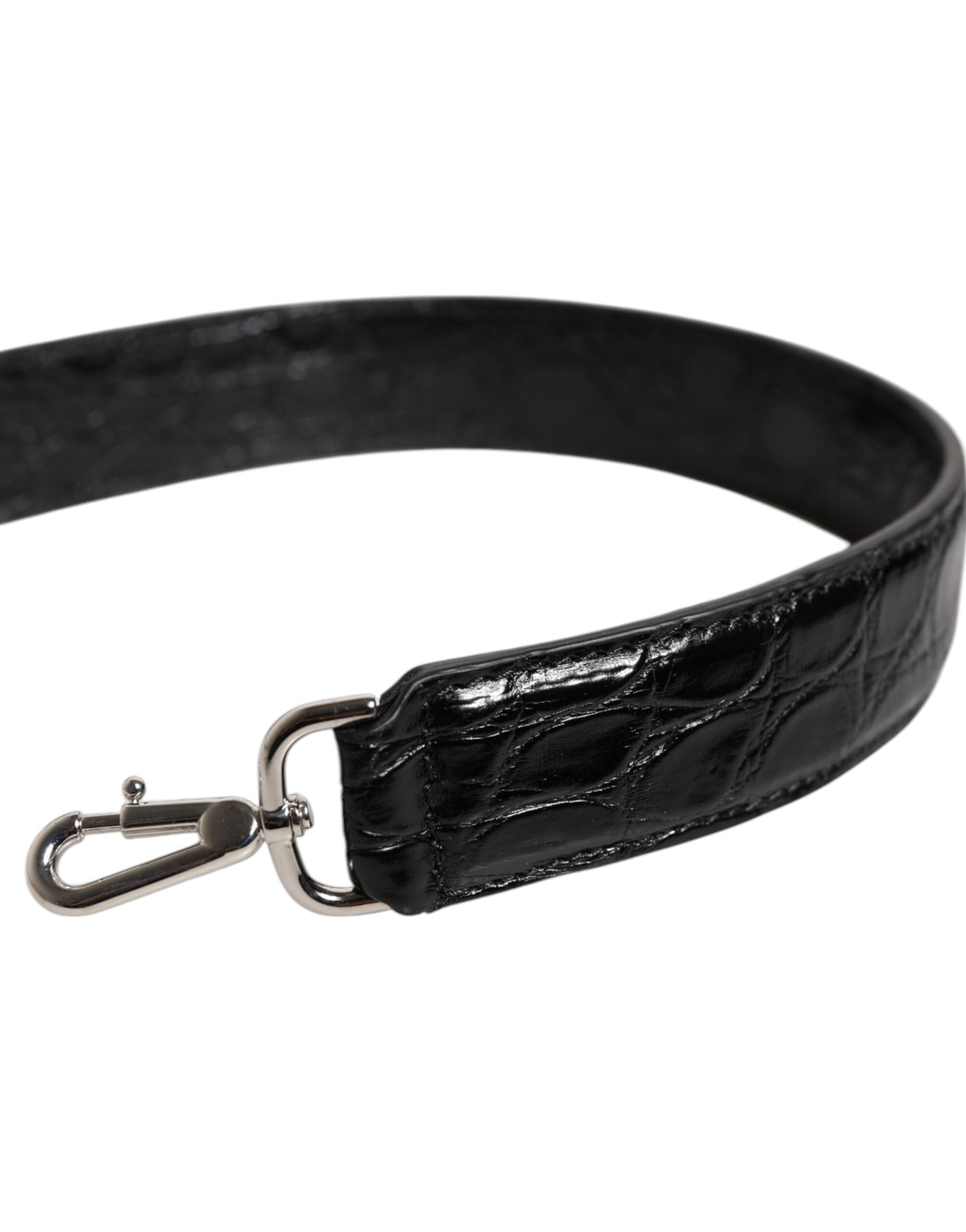 Dolce &amp; Gabbana sort Alligator lædertaske skulderrem