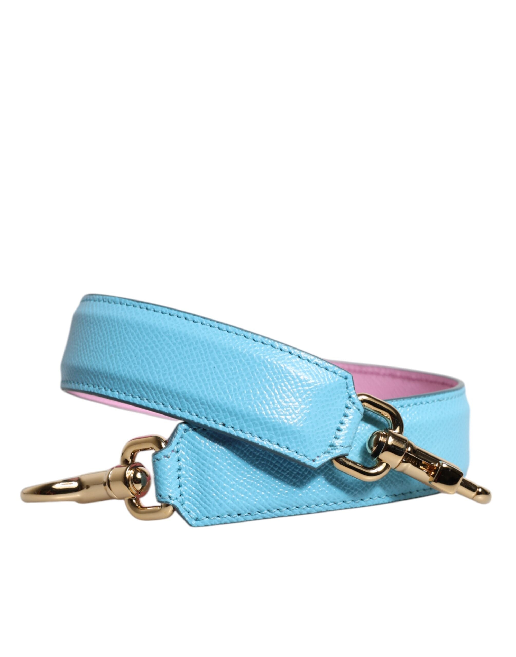 Dolce &amp; Gabbana Pink Blå Lædertaske Skulderrem