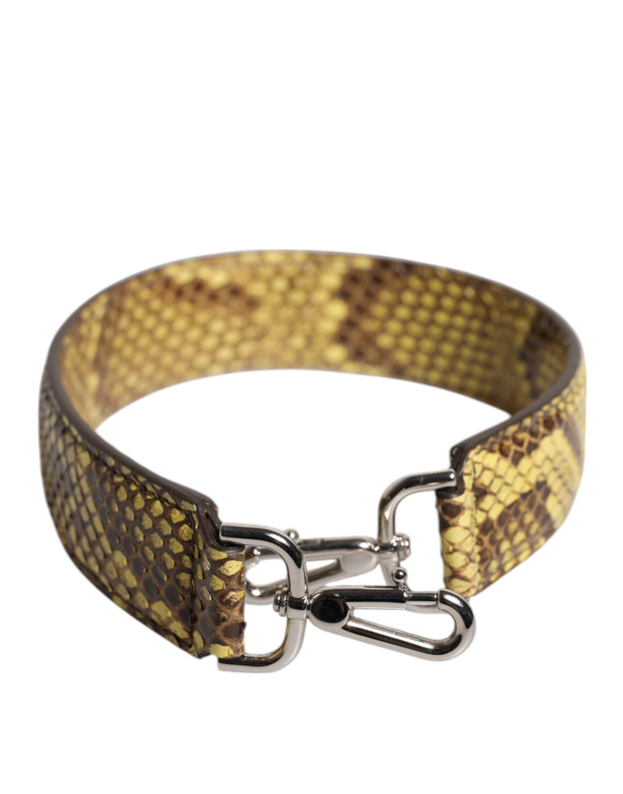 Dolce & Gabbana Yellow Exotic Leather Bag Shoulder Strap - Hilstor