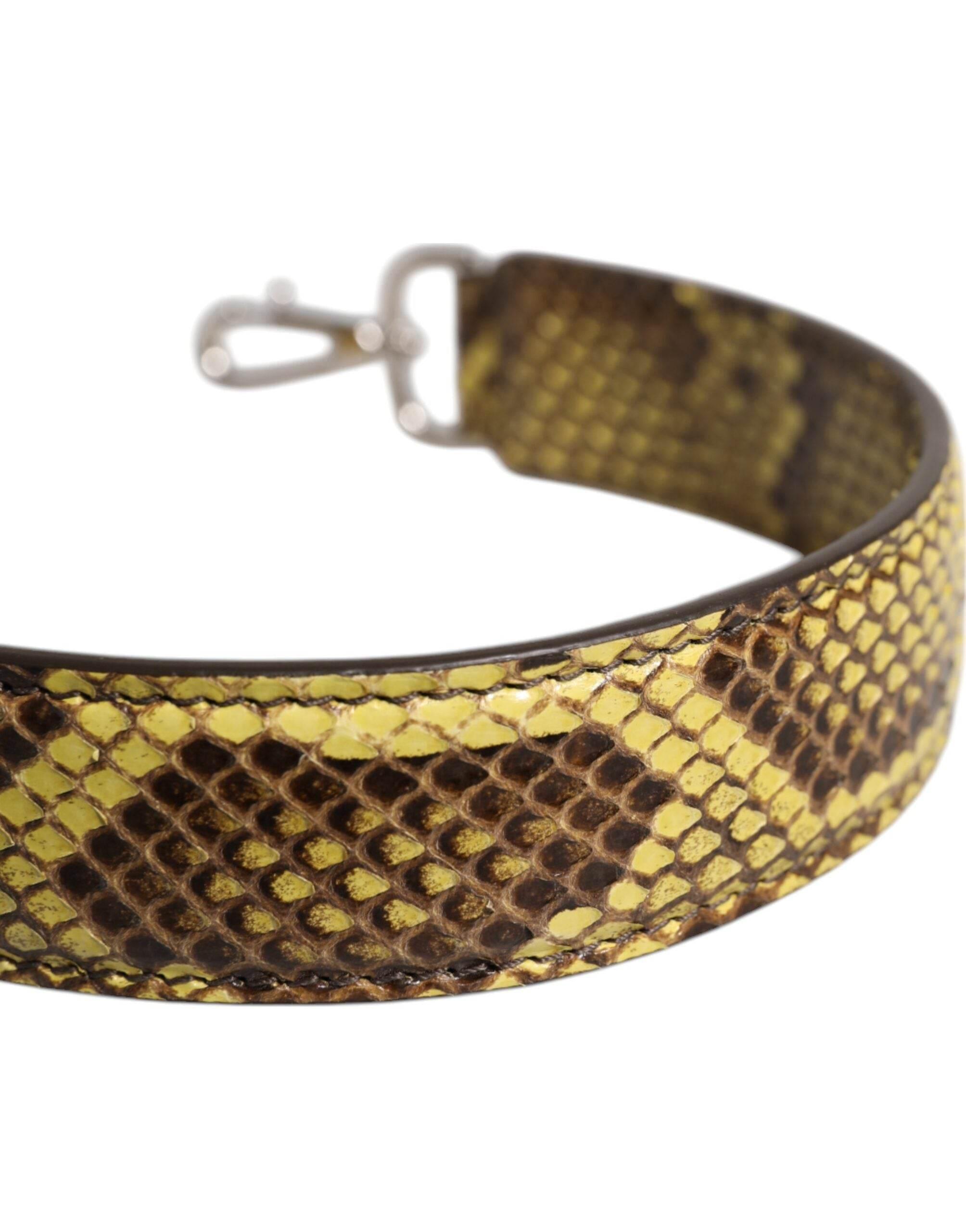 Dolce & Gabbana Yellow Exotic Leather Bag Shoulder Strap - Hilstor
