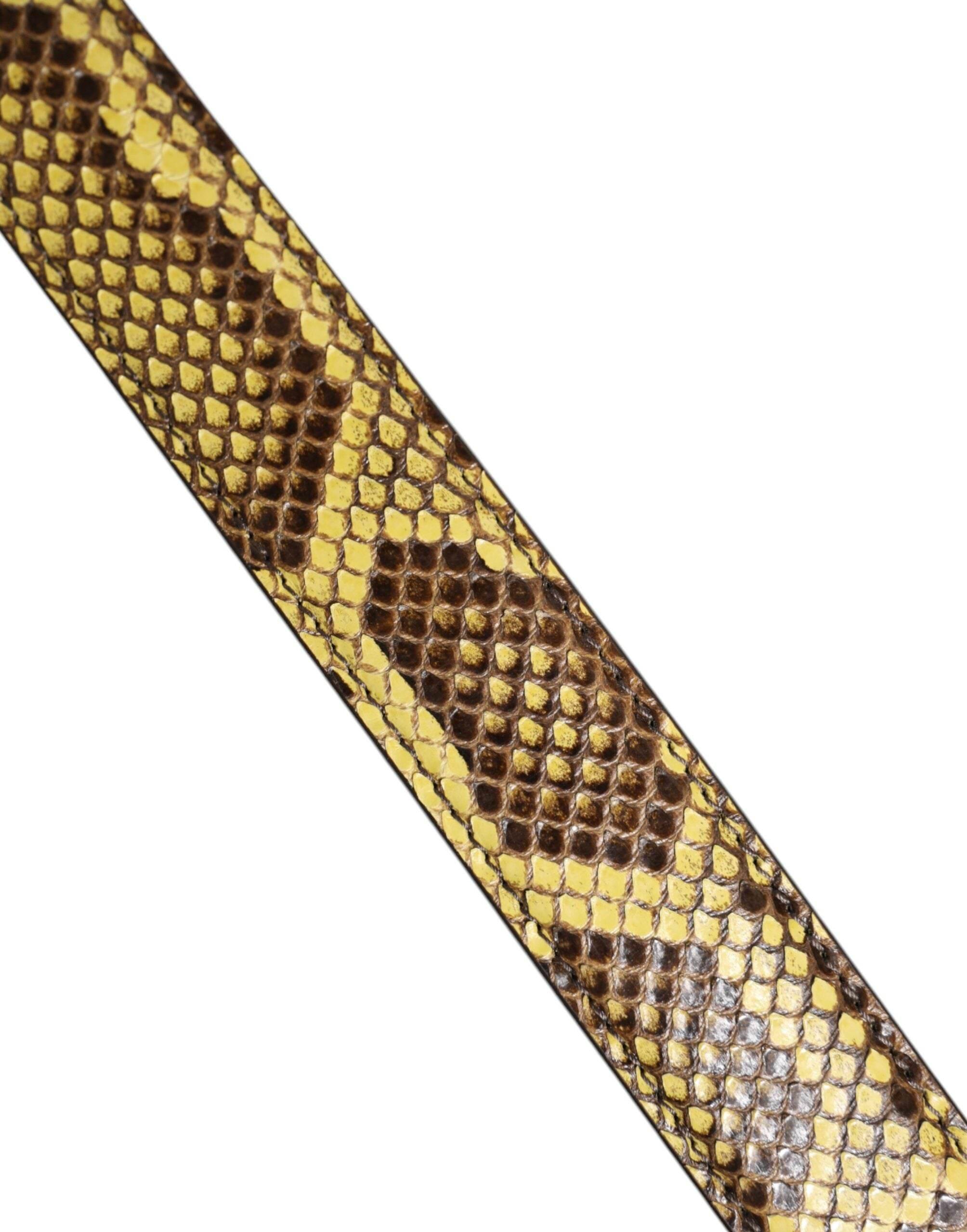Dolce & Gabbana Yellow Exotic Leather Bag Shoulder Strap - Hilstor