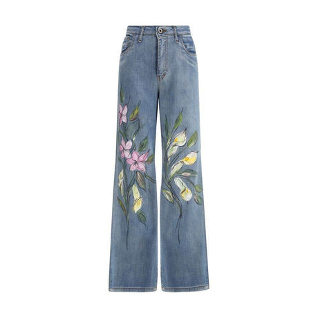 Ella Floral Print Jeans - Hilstor