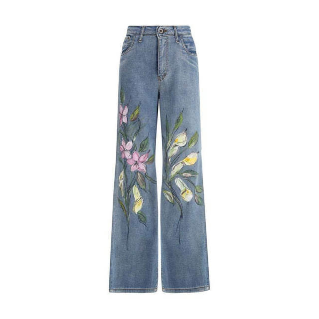 Ella Floral Print Jeans - Hilstor