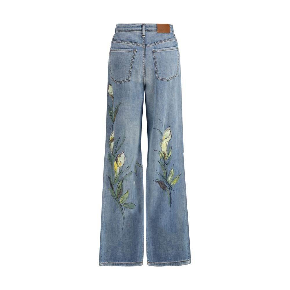 Ella Floral Print Jeans - Hilstor