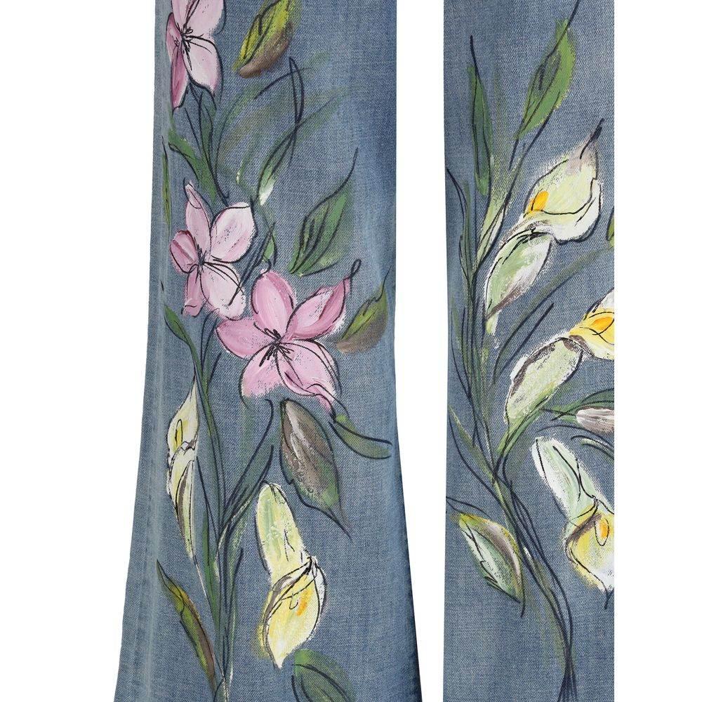 Ella Floral Print Jeans - Hilstor
