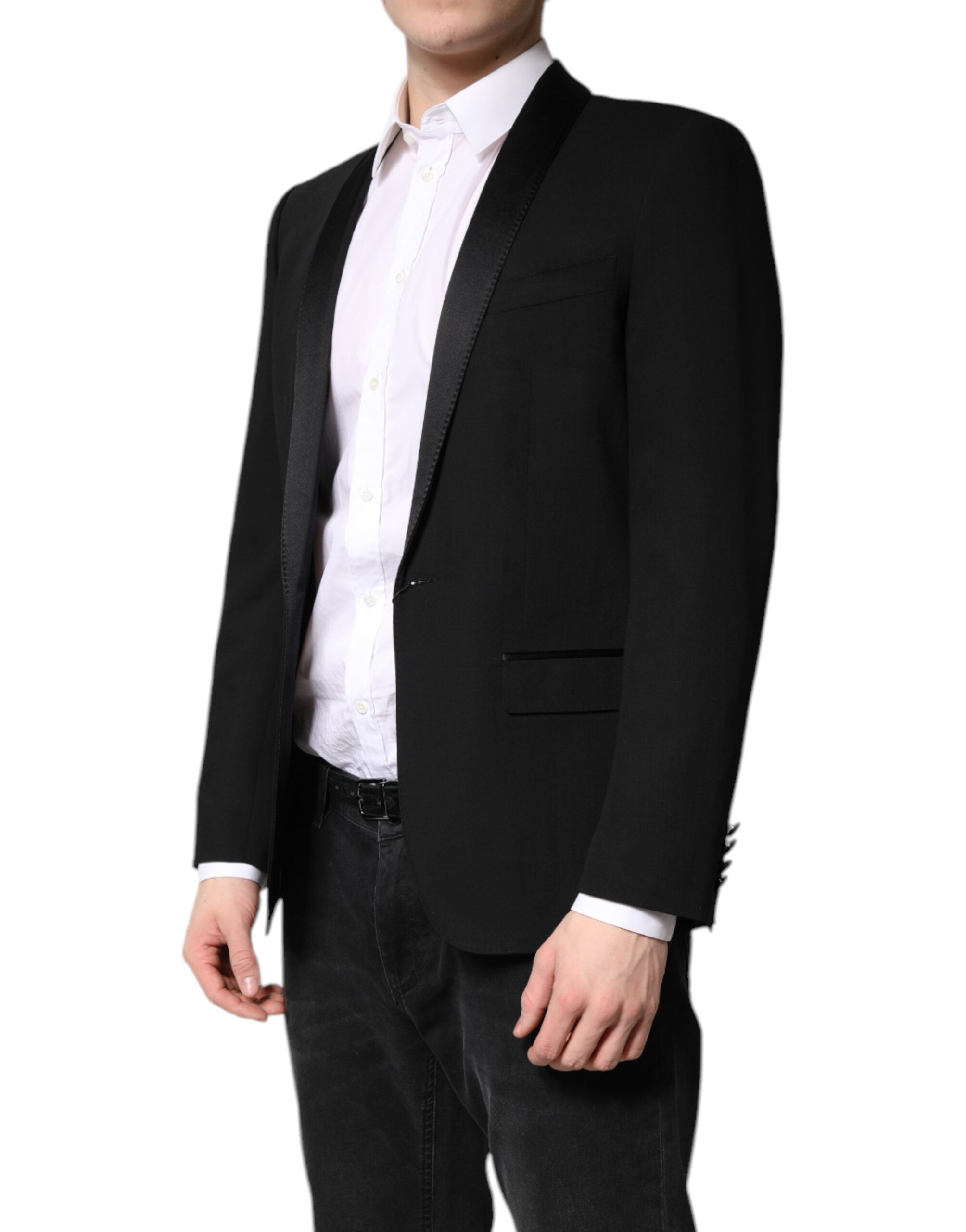Dolce &amp; Gabbana Sort enkeltradet herrefrakke MARTINI Blazer