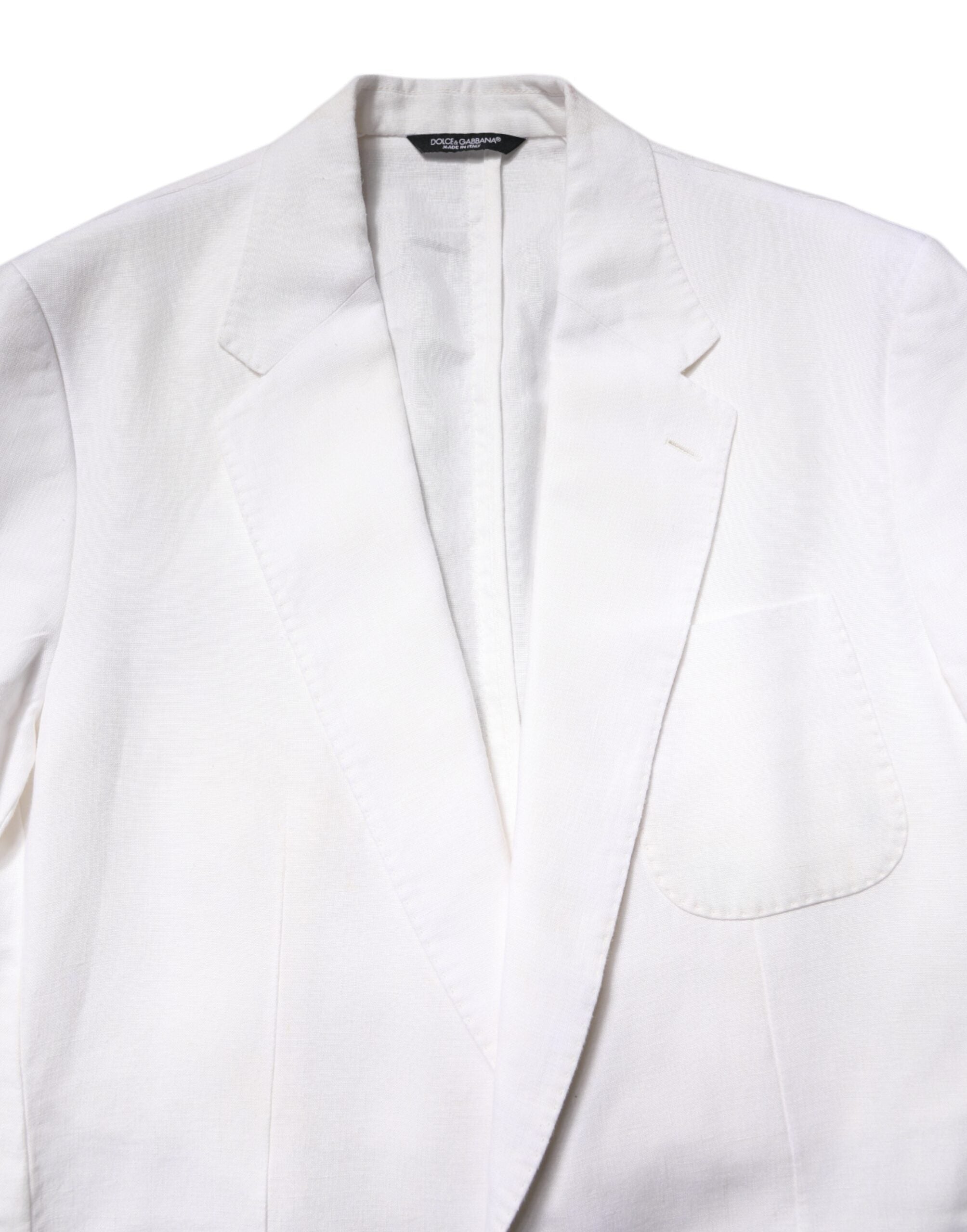 Dolce &amp; Gabbana Hvid Enkeltradet Herrefrakke Blazer Suit