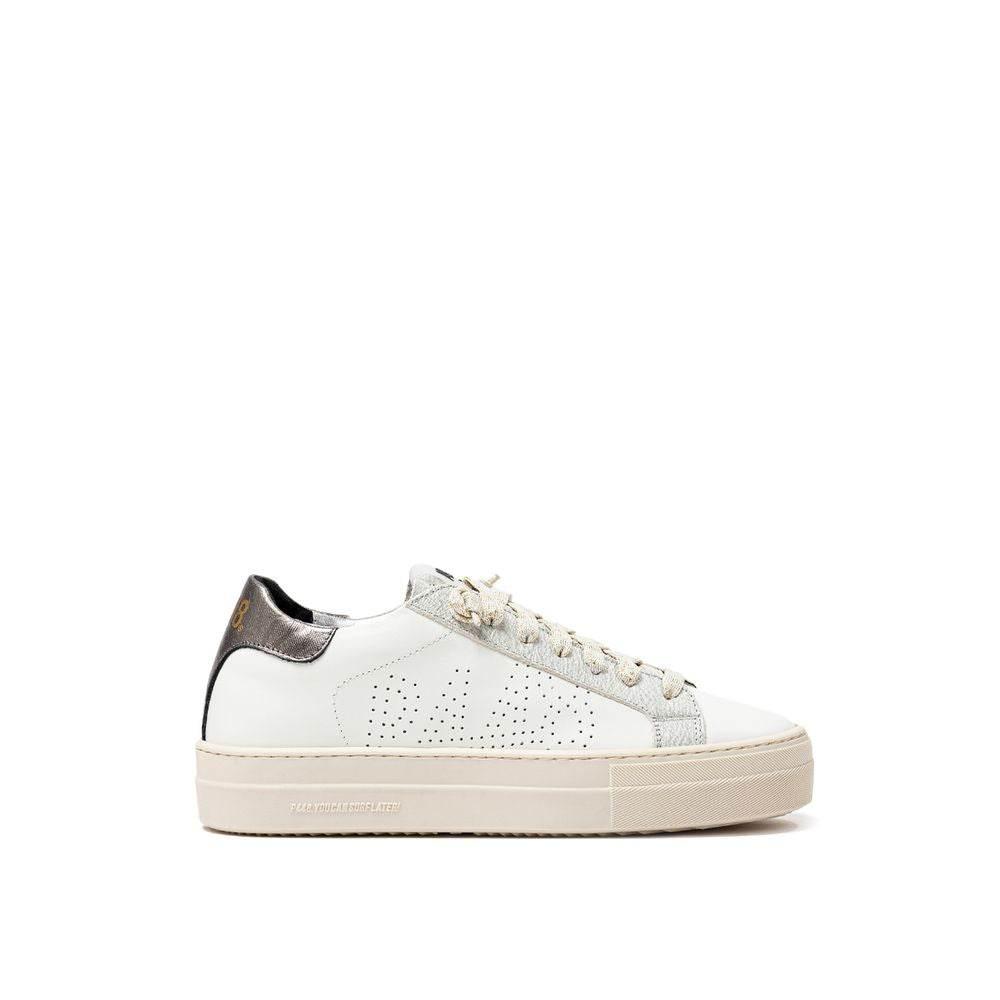 P448 White Leather Sneaker - Hilstor