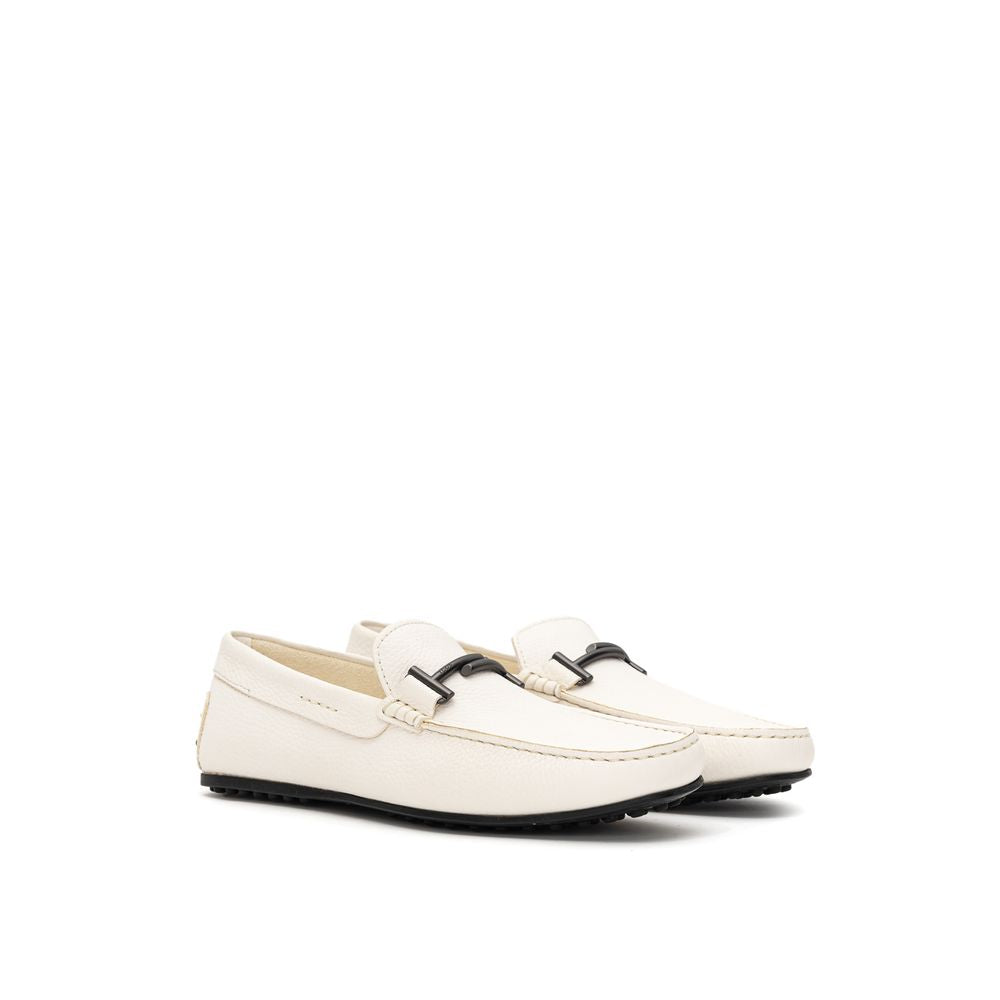 Tod's White Leather Loafer