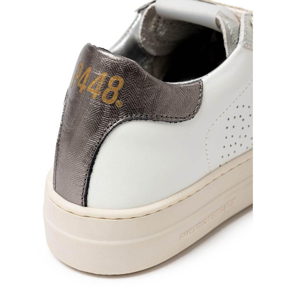 P448 White Leather Sneaker - Hilstor