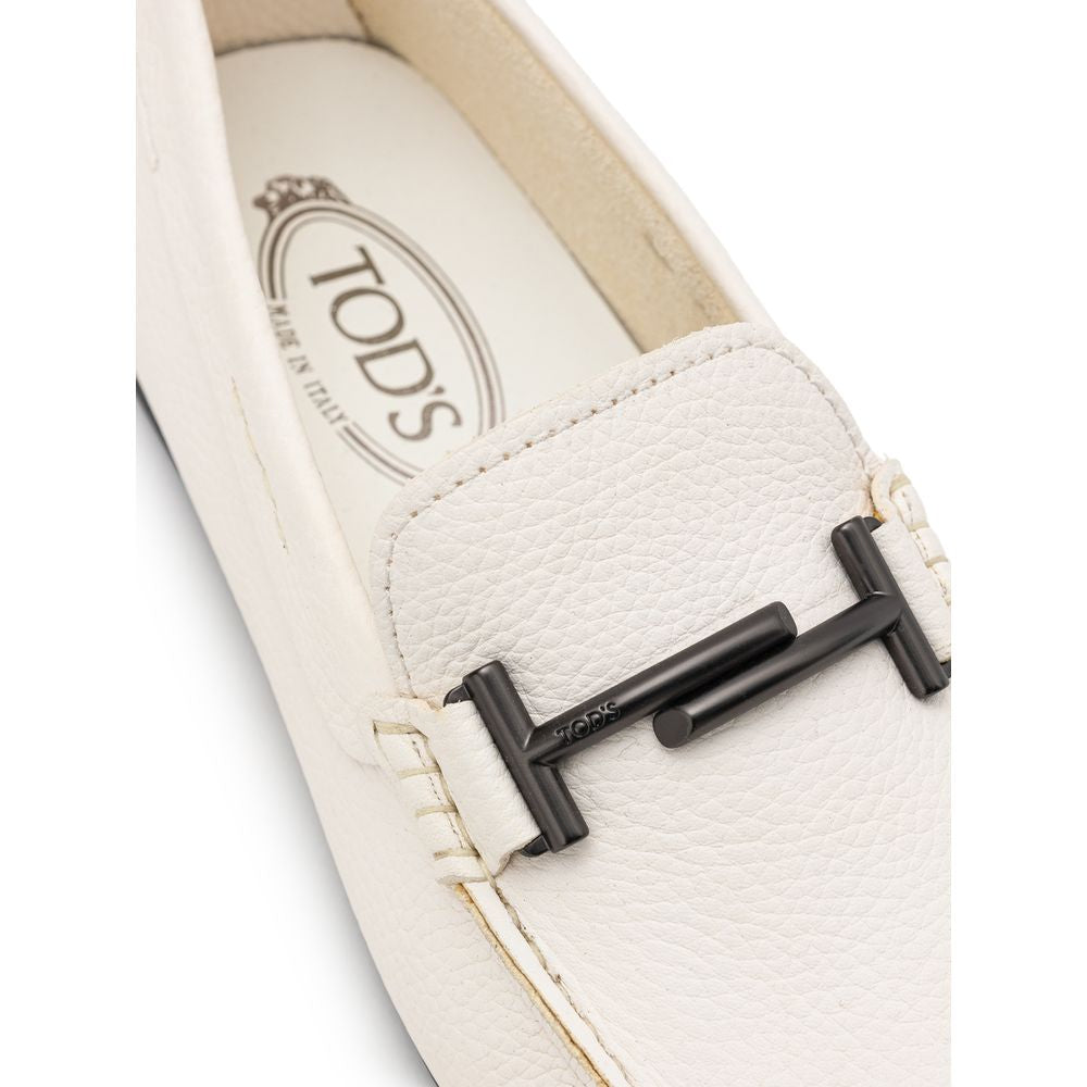 Tod's White Leather Loafer