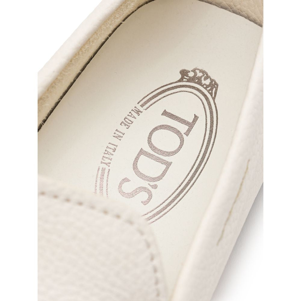 Tod's White Leather Loafer