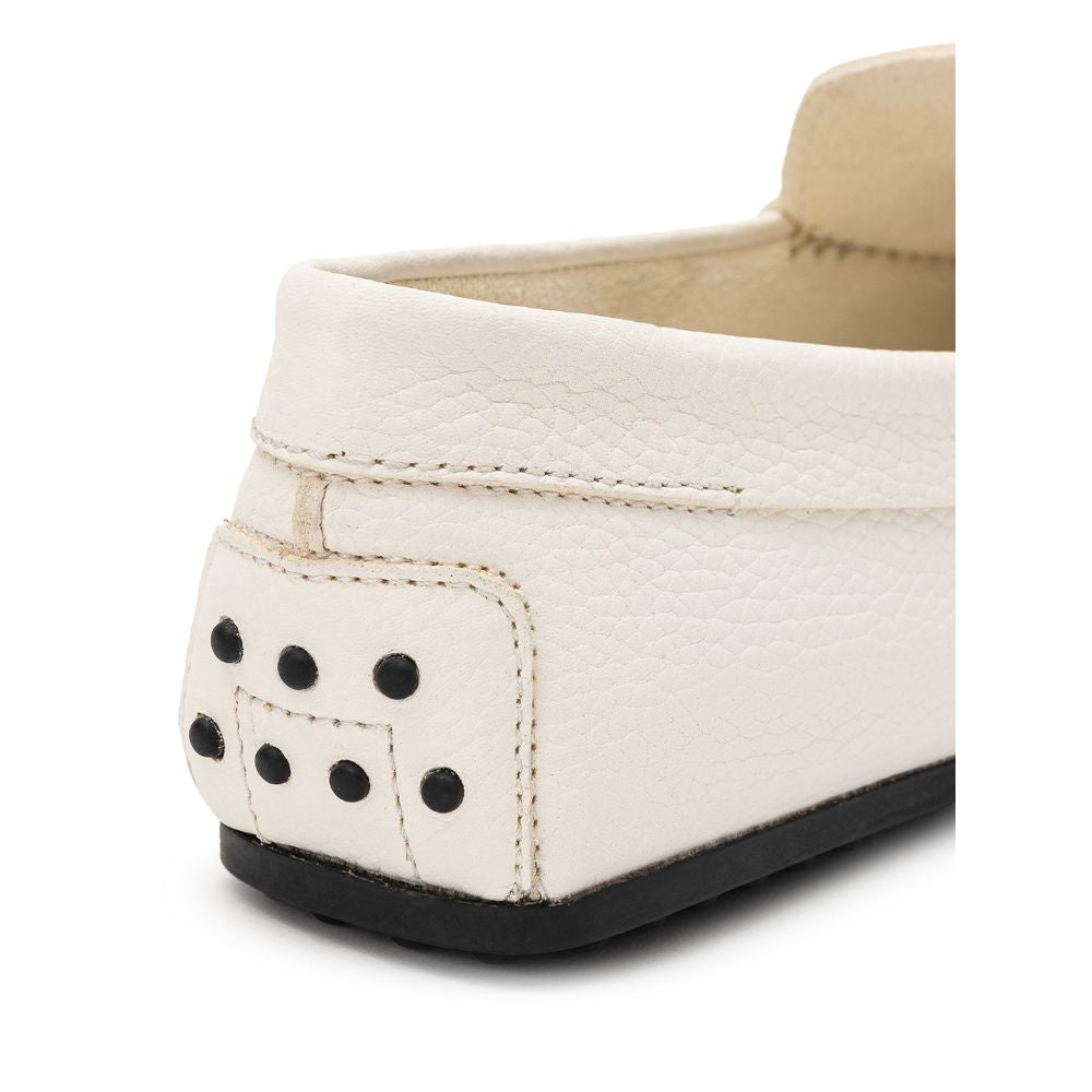 Tod's White Leather Loafer